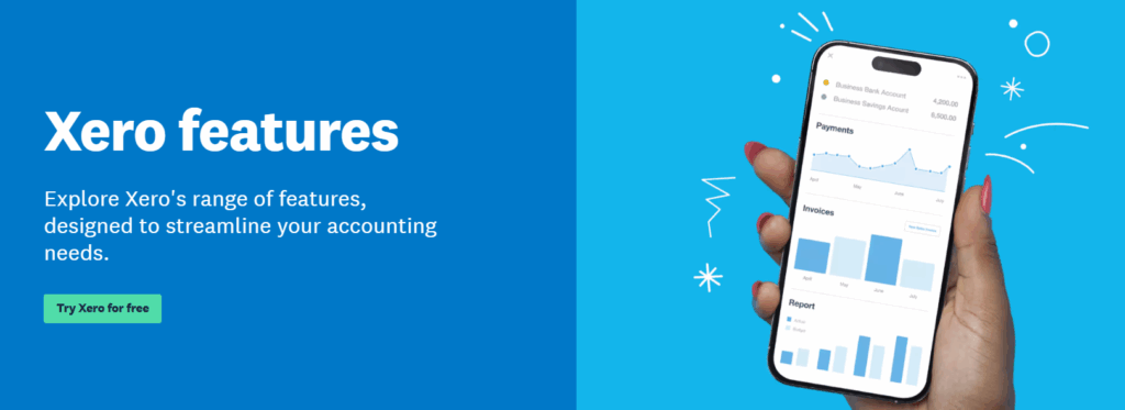 Xero Features Home Interface