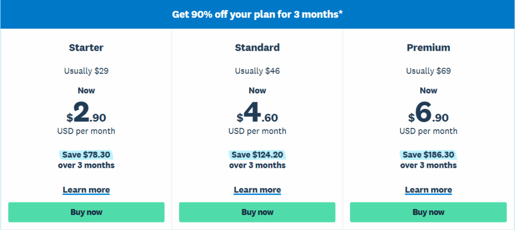 Xero pricing plan