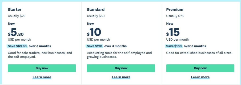 Xero pricing updated